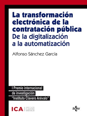 cover image of La transformación electrónica de la contratación pública. De la digitalización a la automatización